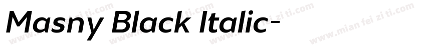 Masny Black Italic字体转换